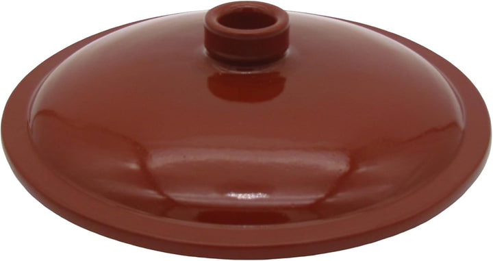 Ton-Cocotte mit Deckel - 1,5 Liter – Glasierter Schmortopf für Ceran, Gas, Ofen & Grill – Mediterran