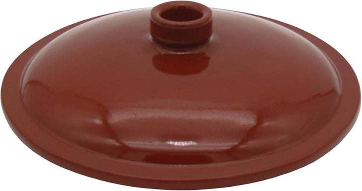 Ton-Cocotte mit Deckel - 3,5 Liter – Glasierter Schmortopf für Ceran, Gas, Ofen &amp; Grill – Mediterran