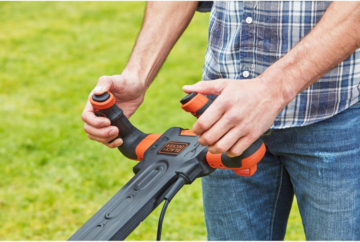 Black+Decker Elektro-Rasenmäher mit EasySteer Lenkgriff (1.600W, 38cm Schnittbreite, 6-fach Höhenver