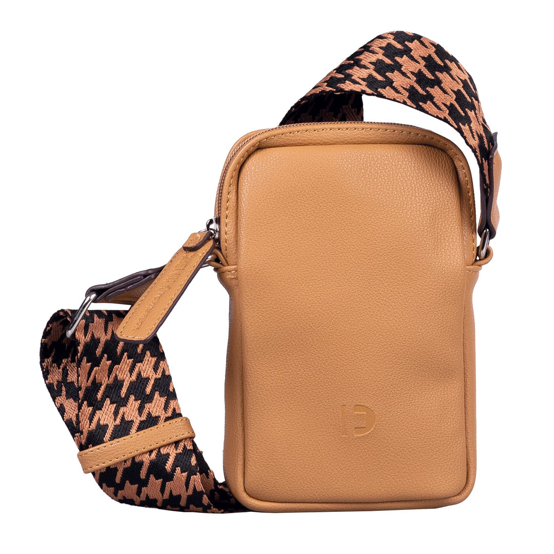 TOM TAILOR Damen Denim Bags Abbie Handytasche Umhängetasche Klein Grau Camel, Camel