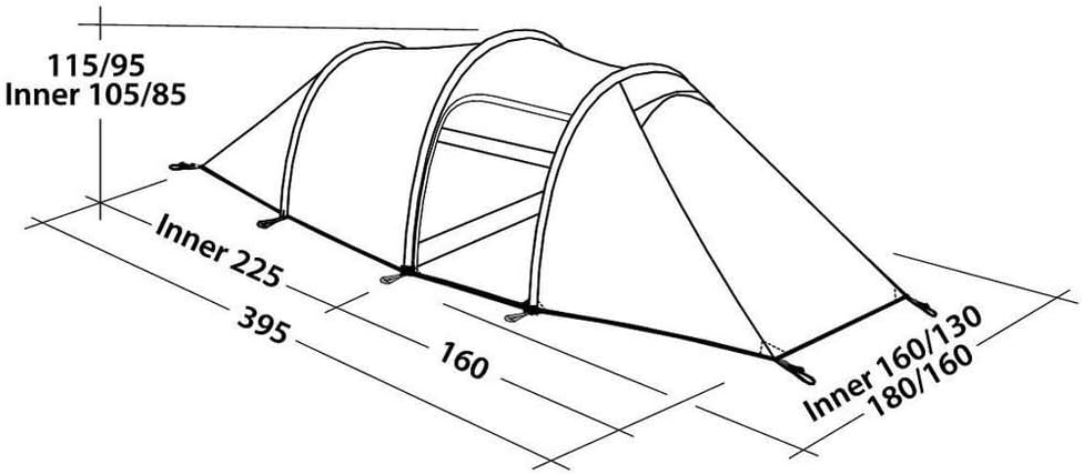 Robens Unisex – Erwachsene Voyager Zelt, Mehrfarben, 3 Personen