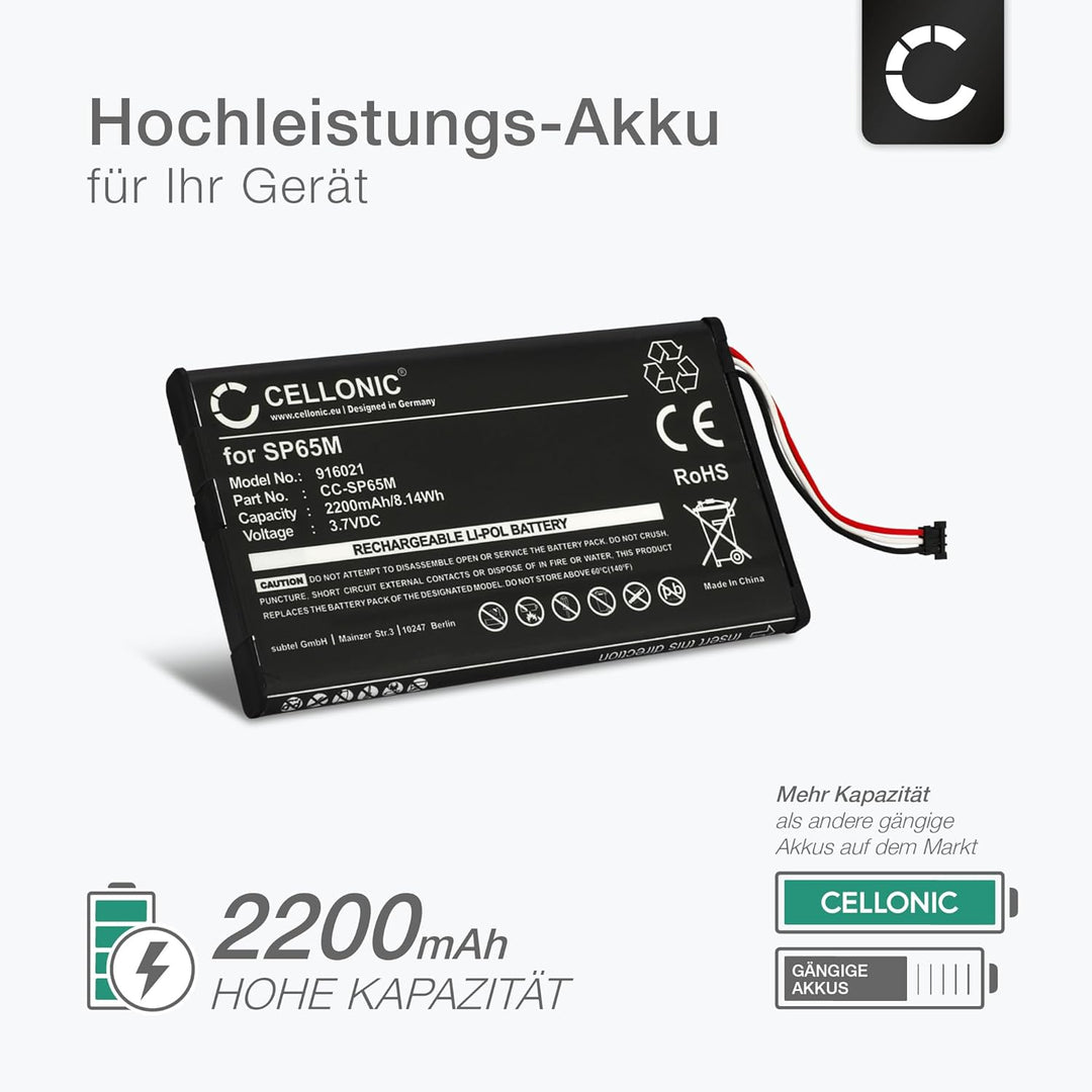 CELLONIC® Ersatz Akku SP65M kompatibel mit Sony PS Vita (PCH-1000 / PCH-1004) / PS Vita (PCH-1100 /