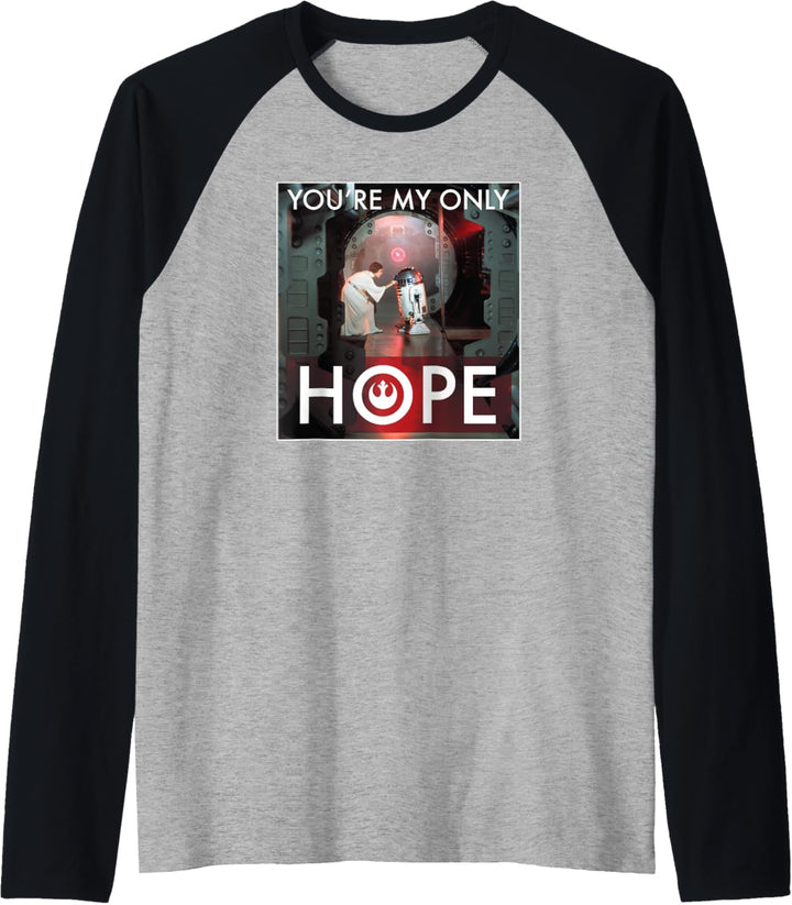 Star Wars Princess Leia You're My Only Hope Raglan