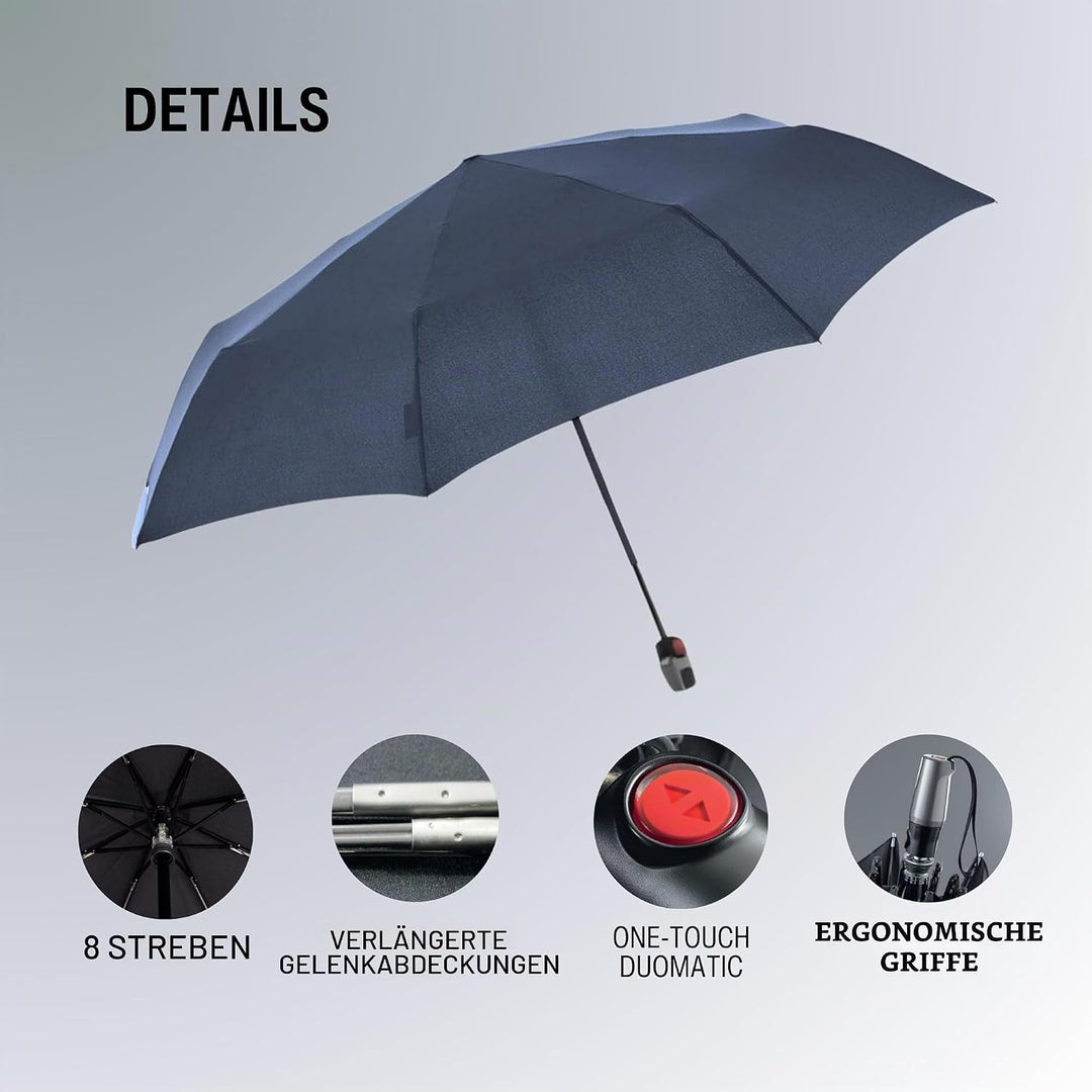 Knirps T.200 M Duomatic - Taschenschirm Regenschirm navy Mittel Navy, Mittel Navy