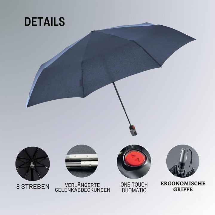 Knirps T.200 M Duomatic - Taschenschirm Regenschirm navy Mittel Navy, Mittel Navy