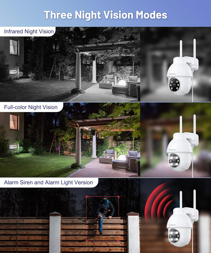 2K Überwachungskamera Aussen,GALAYOU PTZ Outdoor WLAN IP Kamera überwachung aussen, WiFi Dome Camera