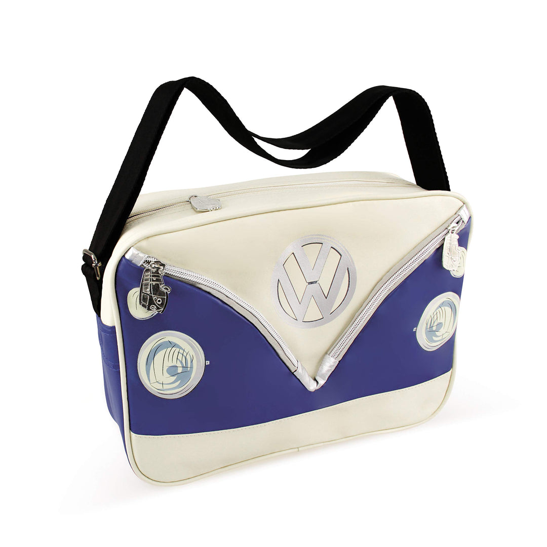 BRISA VW Collection - Volkswagen Schulter-Umhänge-Reise-Tasche-Freizeit-Bag mit VW T1 Bulli Bus Moti
