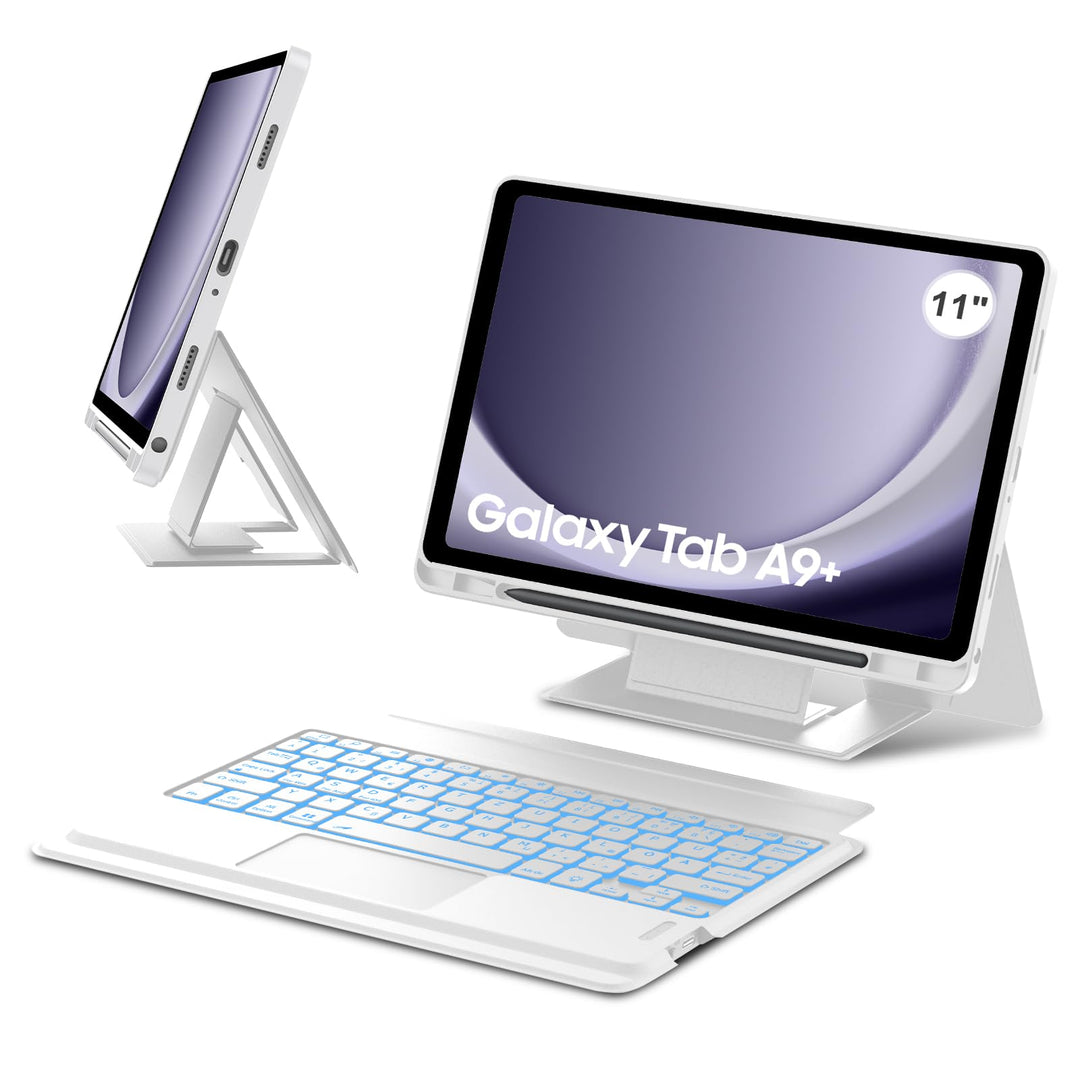 Für Galaxy Tab A9+ 11" Hülle mit Tastatur (2023 SM-X210/X215/X216) - DE QWERTZ, Ergonomische, Innova