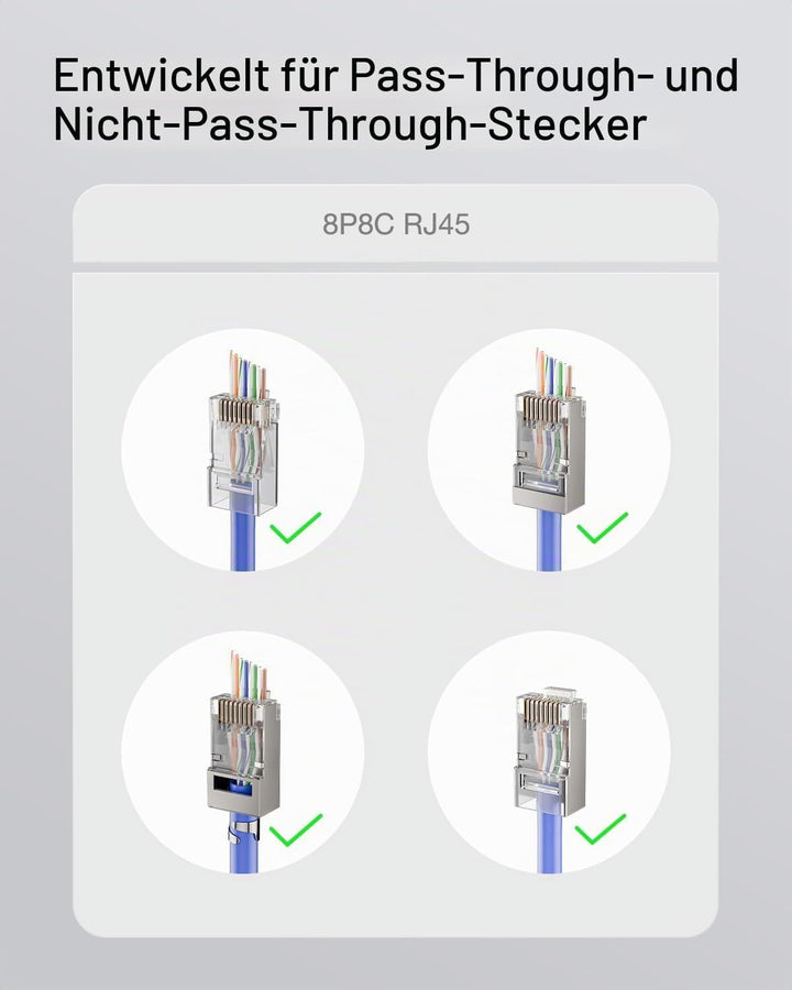 VCE GJ670BL Professionell Netzwerk Werkzeug RJ45 Crimpzange Netzwerkkabelzange