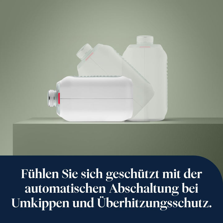 De'Longhi Capsule Desk Keramik-Heizlüfter HFX10B03.GR, leiser Mini-Schnellheizer, ausrichtbarem Gitt