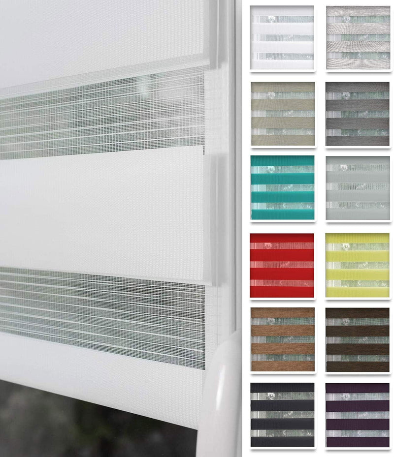 Home-Vision® DuoRollo Klemmfix, Doppelrollo ohne Bohren mit Klämmträgern, Rollos für Fenster und Tür