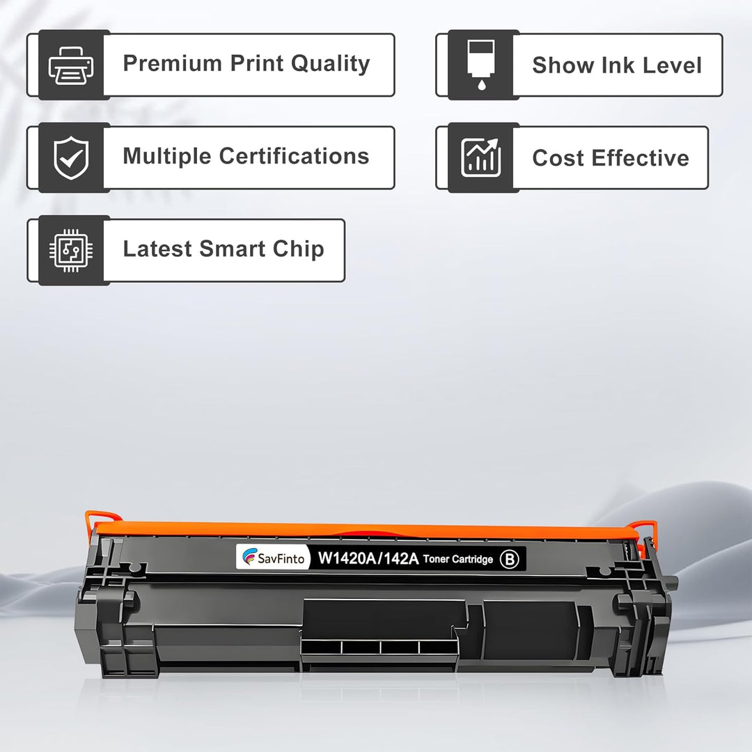 SavFinto 142A (MIT CHIP) Toner Ersatz für HP W1420AX 142X W1420A 142A Kartusche Kompatibel für HP La