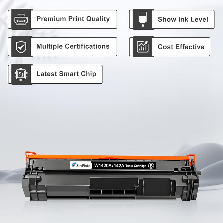 SavFinto 142A (MIT CHIP) Toner Ersatz für HP W1420AX 142X W1420A 142A Kartusche Kompatibel für HP La
