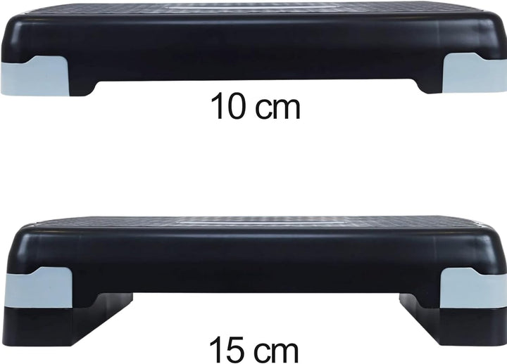 Steppbrett Fitness Aerobic Stepper Höhenverstellbar Step Bench Mit Stufen. Rutschfestes Trainingsger