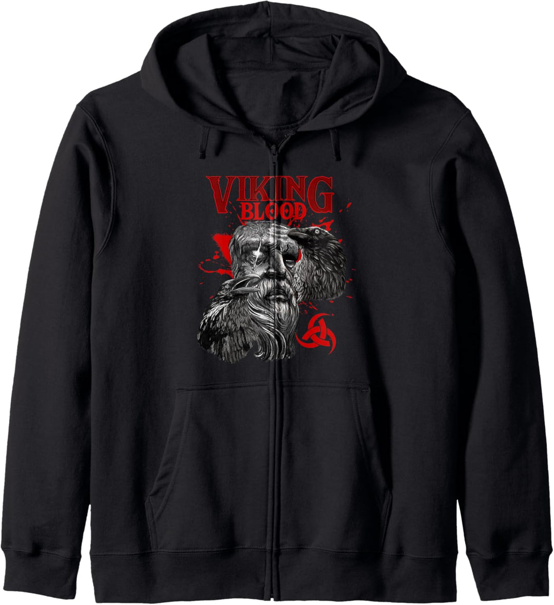 Viking Blood Odin und Raben Vikings und Wikinger Kapuzenjacke