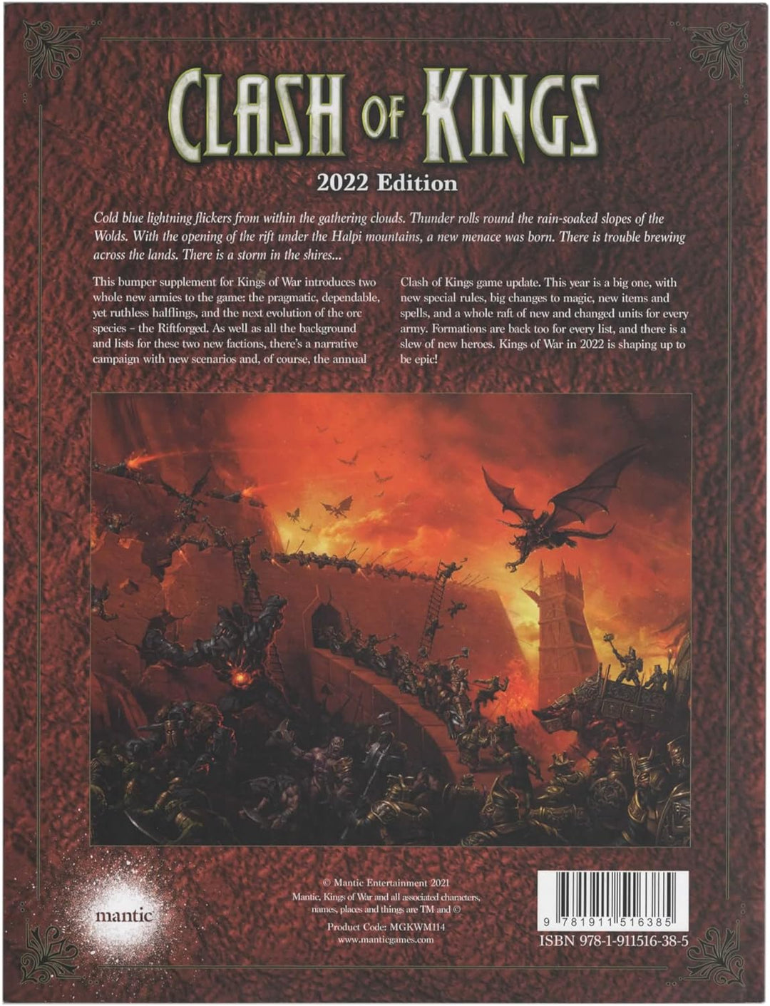 Mantic Games Clash of Kings 2022 - Kings of War Update Book, MGKWM114