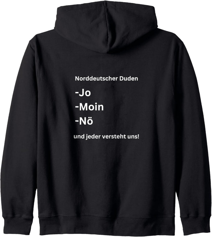 JO MOIN NÖ, norddeutscher Duden, Meer Ostsee Spruch Norden Kapuzenjacke