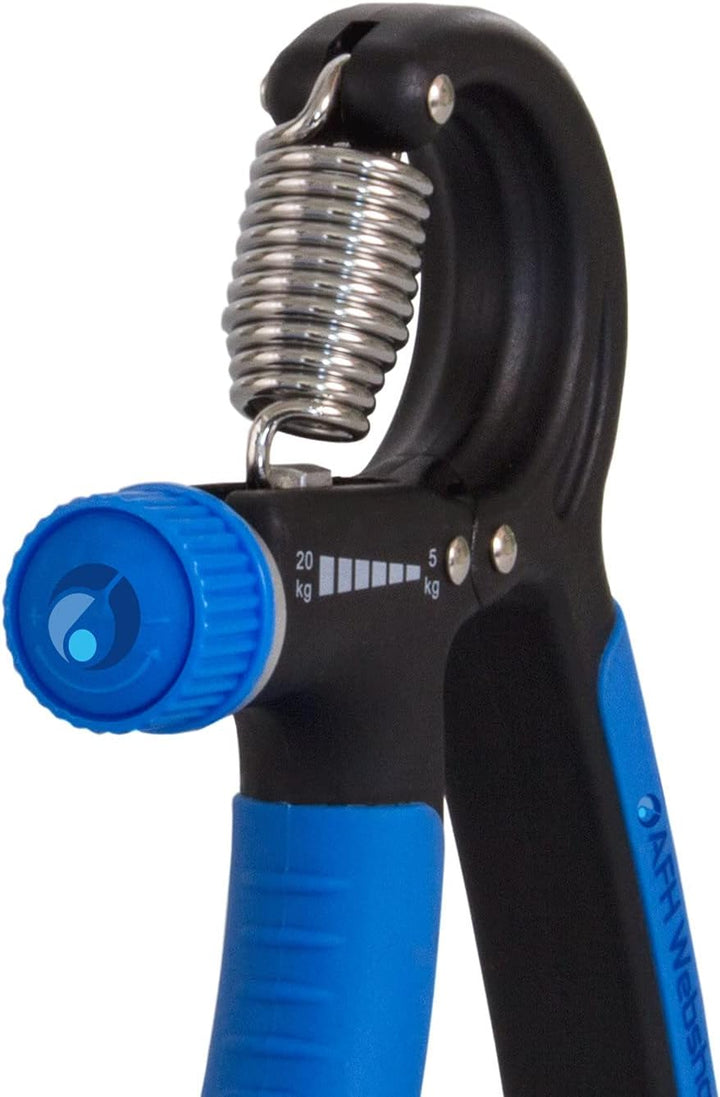 AFH-Webshop Verstellbarer Federgriff | Handtrainer Handgriff | versch mittel (ca. 5,0 bis 20 kg), mi