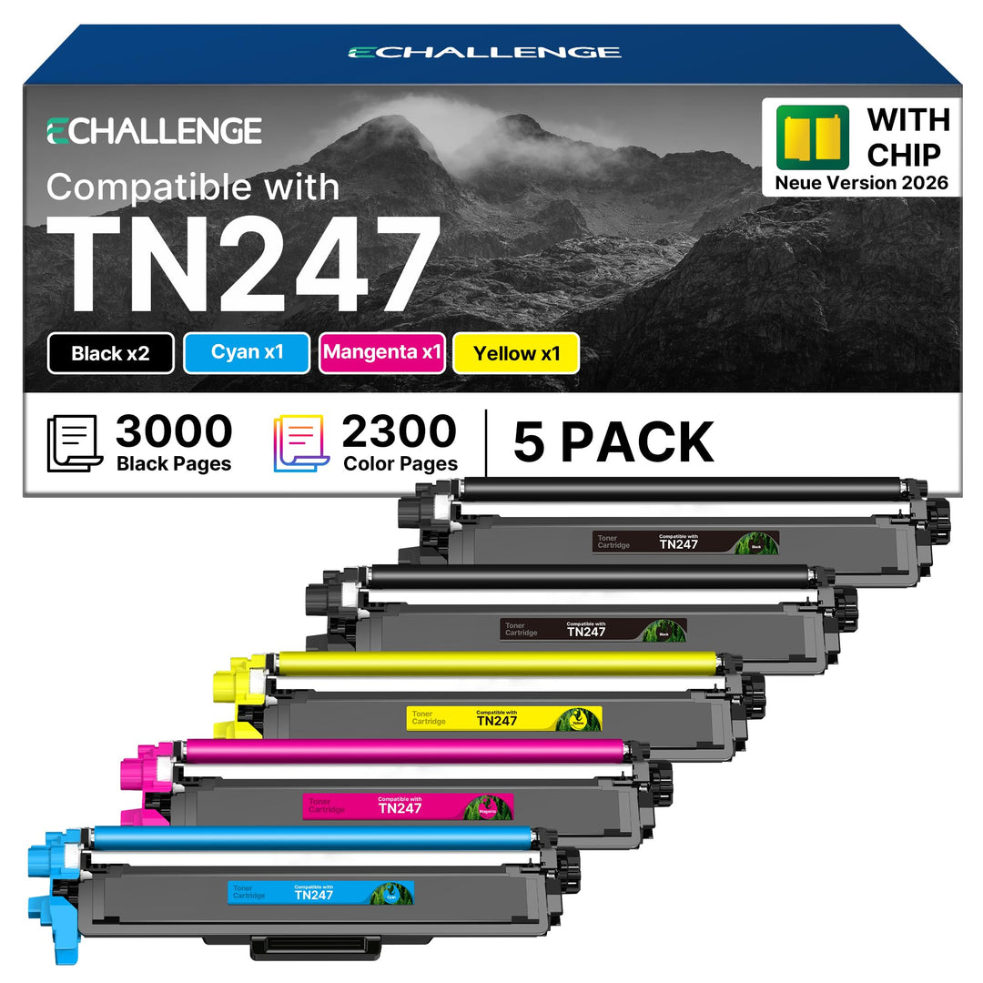ECHALLENGE tn247 tn243 Kompatibel für Brother TN-243CMYK Toner für Toner Brother MFC L3750CDW L3770C