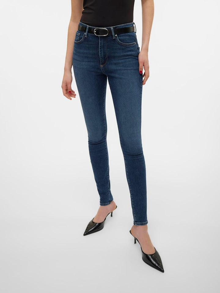 VERO MODA Female Skinny Jeans VMSOPHIA Hohe Taille Skinny Fit Jeans M / 32L Dark Blue Denim, M / 32L