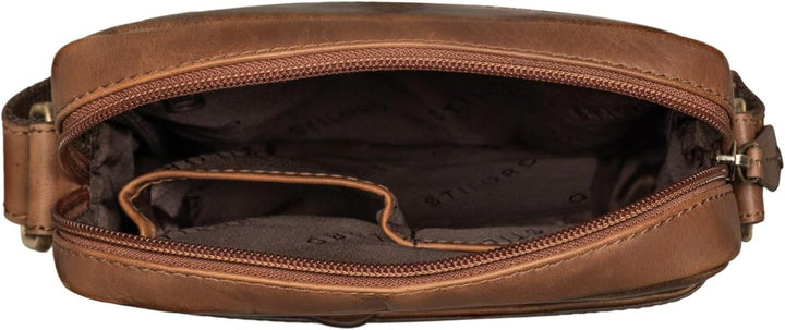 STILORD 'Blake' Herrentasche zum Umhängen Leder Kleine Schultertasche Männer 8 Zoll Messenger Bag DI