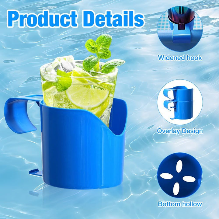 Mineup 4pcs Pool Getränkehalter, Poolside Cup Holder, Poolrand Getränkehalter, Pool Becherhalter, Po