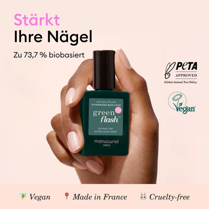 Manucurist Green Flash™ Vitamin Base Coat für UV Nagellack | für UV Nagellack Green Flash Nägel Selb