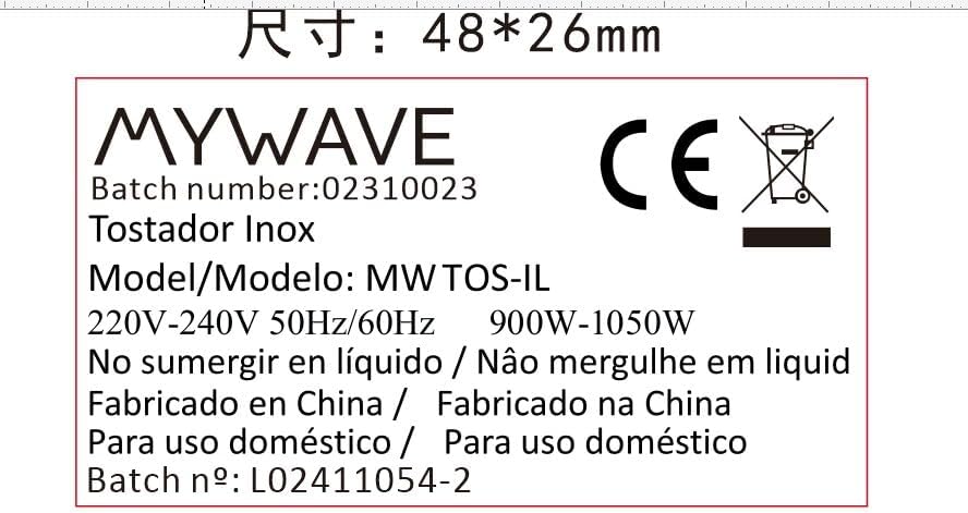 MYWAVE Mwemtos-Il Ceylan 1 Langschlitz Toaster für 2 Scheiben, Stainless Steel, grau