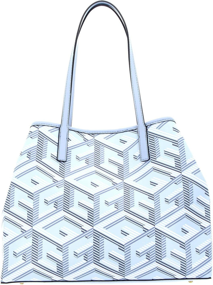 GUESS Damen Vikky Large Tote Bag Eisblau -Logo, Eisblau -Logo
