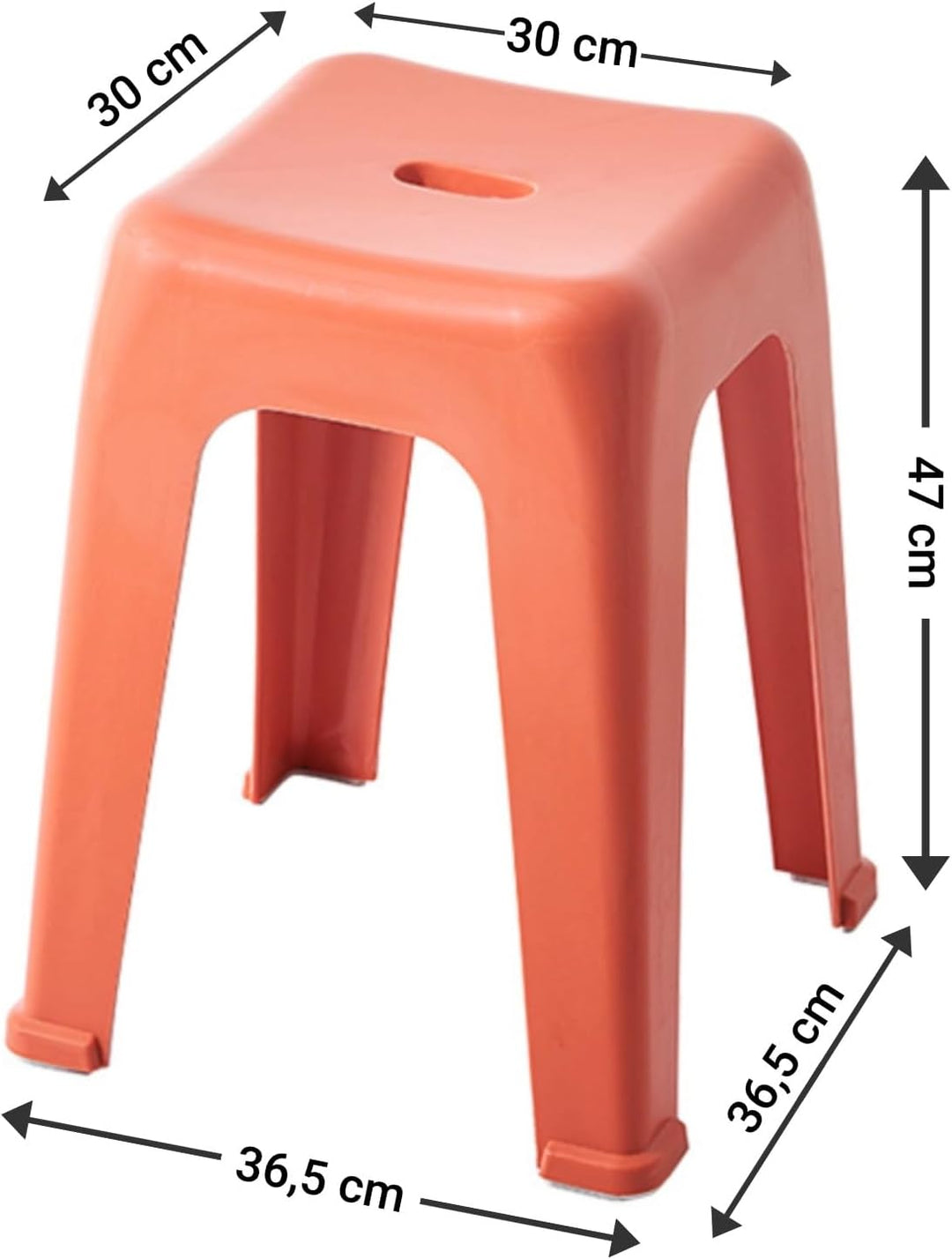 WITEN&NOCK Design Badhocker Duschhocker Sitzhocker Badezimme Dusche Wohnzimmer Stuhl aus Kunststoff,