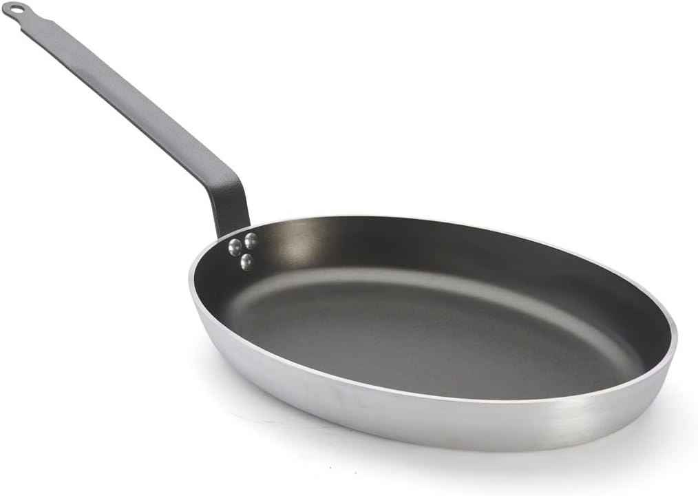 DE BUYER 8181.40 Bratpfanne Choc Ovale Fischpfanne-40Cm 40 x 28 cm, 40 x 28 cm