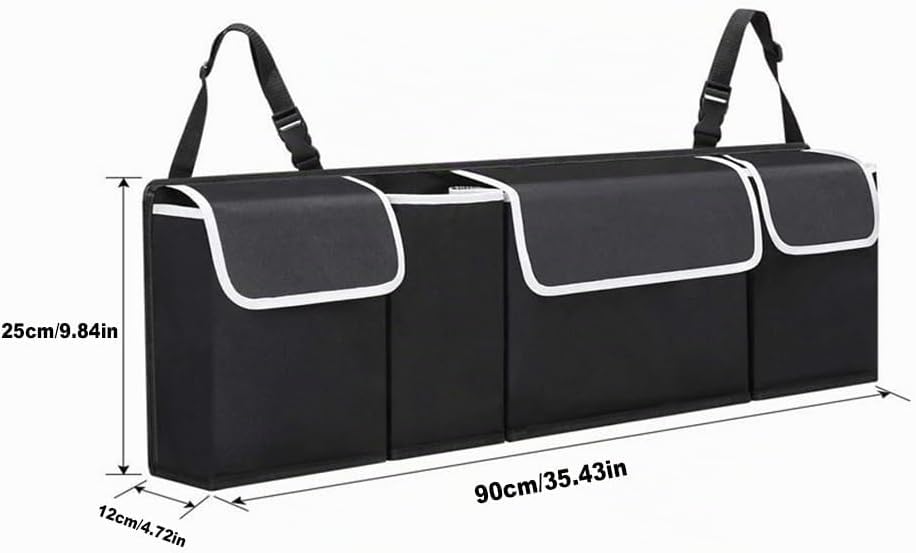 Car Design Kofferraumtasche Organizer Autotasch Robuster Schwarz Nadelfilz, für Jedes Fahrzeug Passe