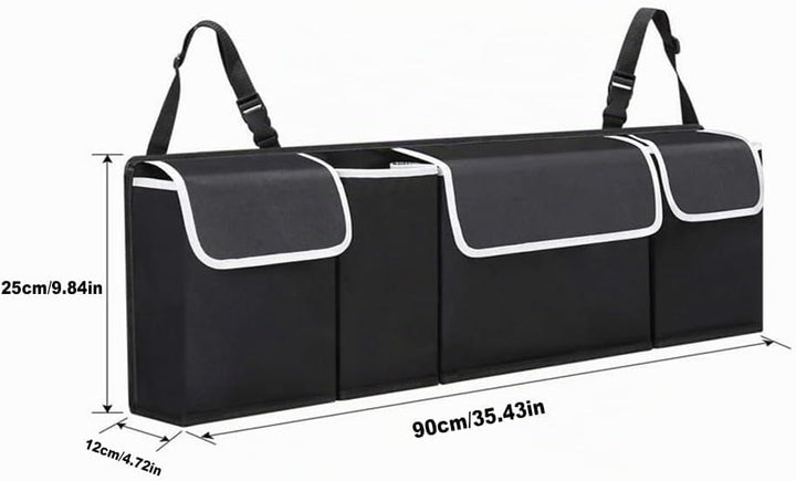 Car Design Kofferraumtasche Organizer Autotasch Robuster Schwarz Nadelfilz, für Jedes Fahrzeug Passe