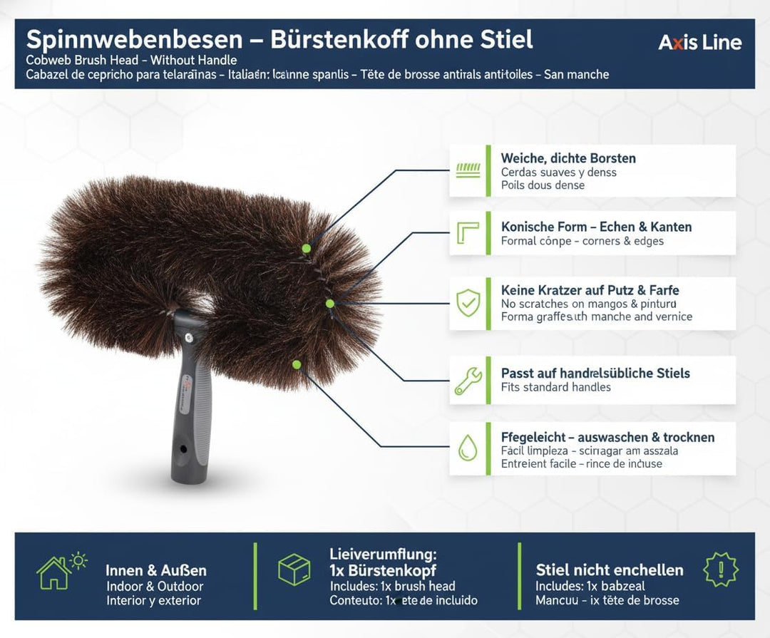 Wandbürste Spinnwebenbesen Spinnennetz/Spinnenweben entfernen Staubwedel