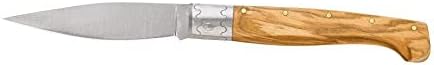 AUSONIA - 23179 TASCHENMESSER MIT EDELSTAHLKLINGE UND GRIFF AUS OLIVENHOLZ 18 CM
