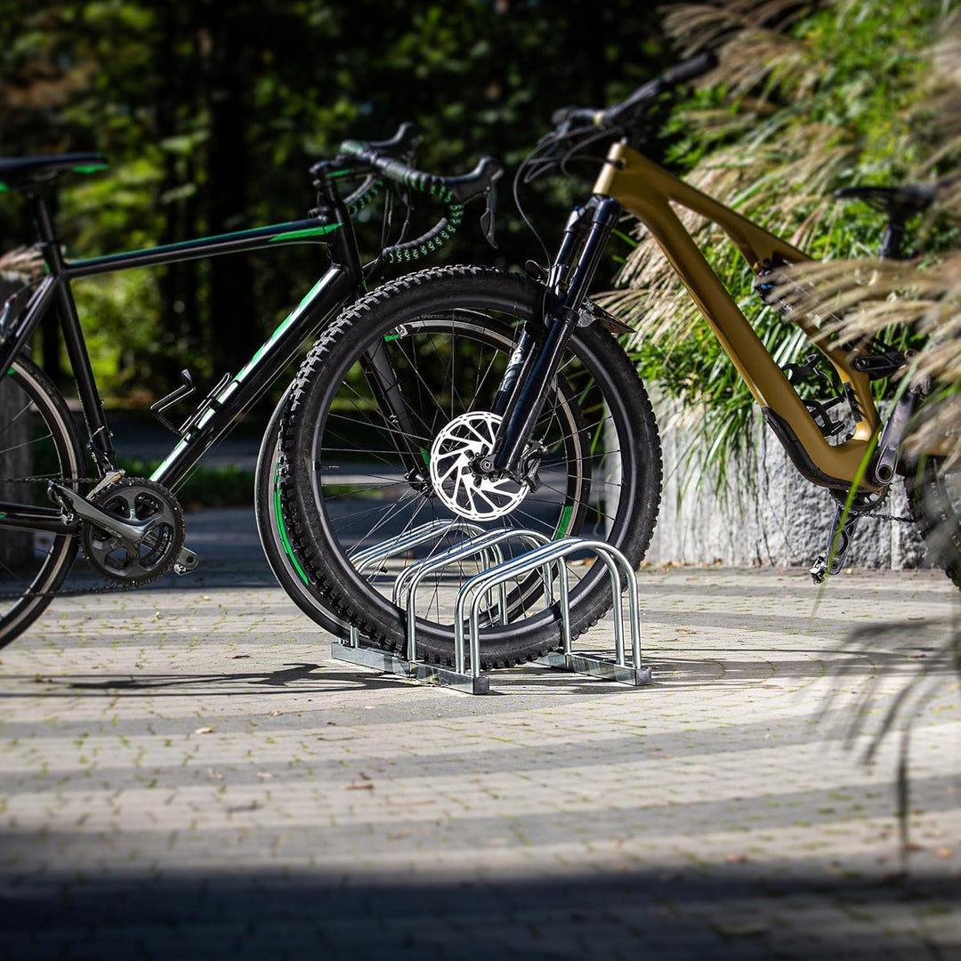 KADAX Fahrradständer für 3 Fahrräder für Boden oder Wandmontage, Fahrradhalter aus verzinktem Stahl