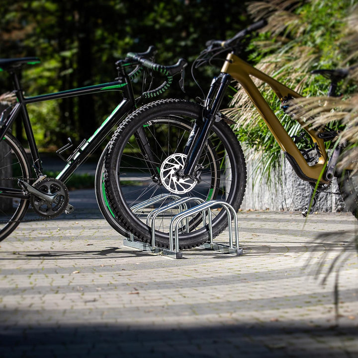 KADAX Fahrradständer für 3 Fahrräder für Boden oder Wandmontage, Fahrradhalter aus verzinktem Stahl