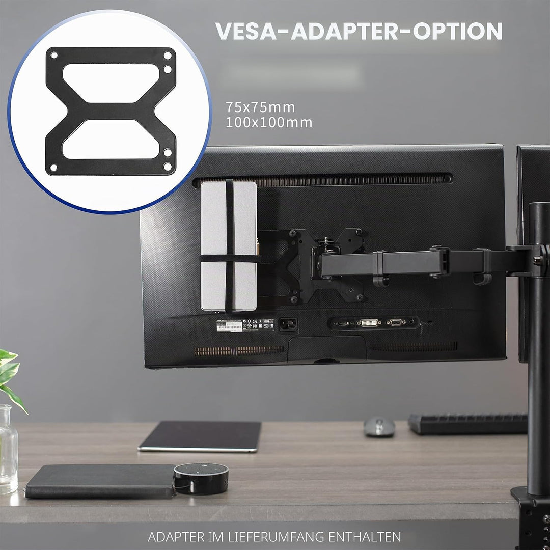 VIVO Universal-Dockingstation-Halterung für Workstation, hinter dem Monitor VESA-Montage, unter dem
