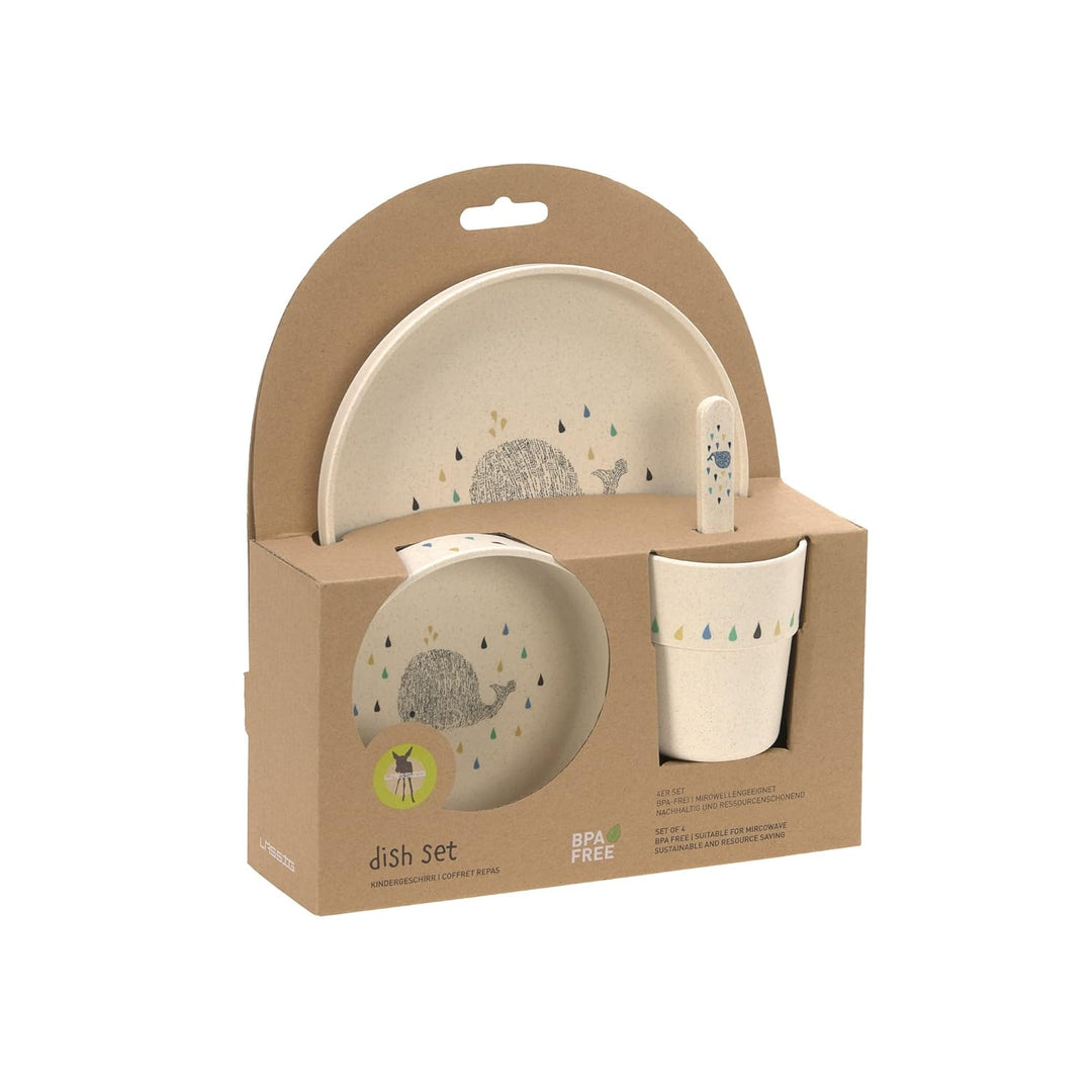 LÄSSIG Kindergeschirr Set (Teller, Becher, Schälchen, Löffel) ohne , BPA-frei, für Spülmaschine und
