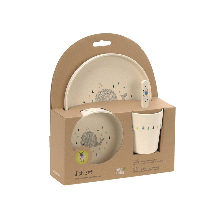 LÄSSIG Kindergeschirr Set (Teller, Becher, Schälchen, Löffel) ohne , BPA-frei, für Spülmaschine und