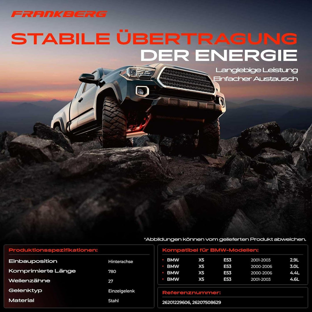 Kardanwelle Gelenkwelle 774MM Vorne für X5 E53 3.0d 3.0i 4.4i 4.6is 2000-2006 26 20 1 229 606