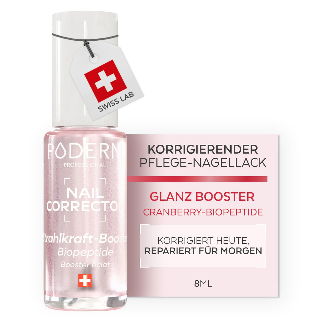 PODERM Korrigierender & Perfektionierender Pflege-Nagellack – Glanz-Booster | 8 ML – Belebt natürlic