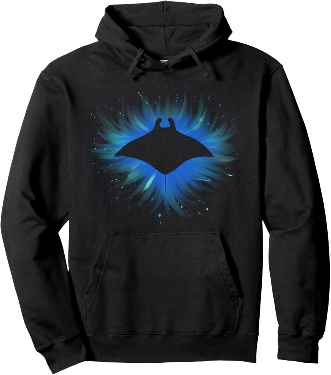 Manta Ray Rochen Taucher Pullover Hoodie