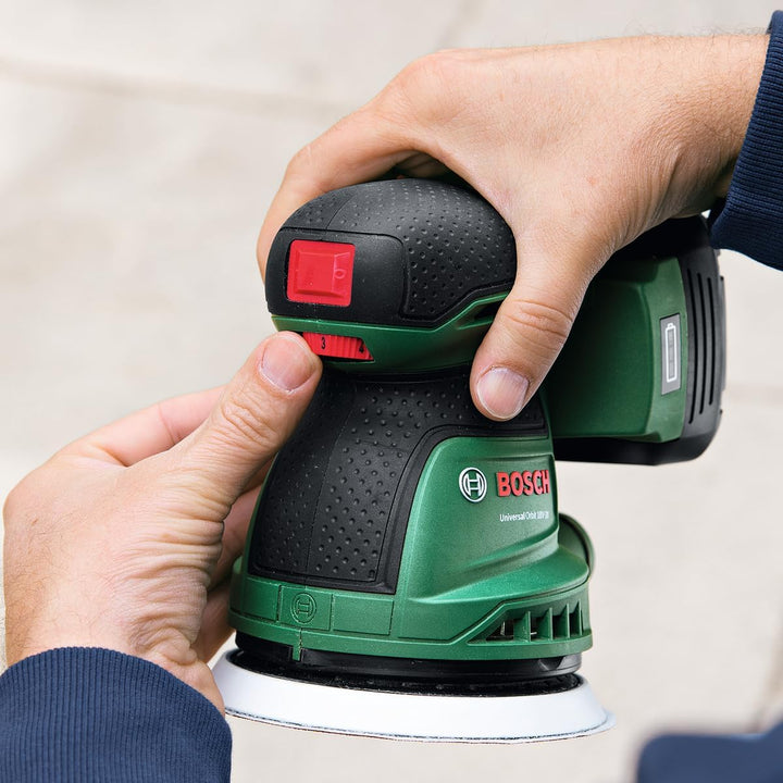 Bosch Akku-Exzenterschleifer UniversalOrbit 18V-20 (Schleifen von mittelgrossen bis grossen Holzober