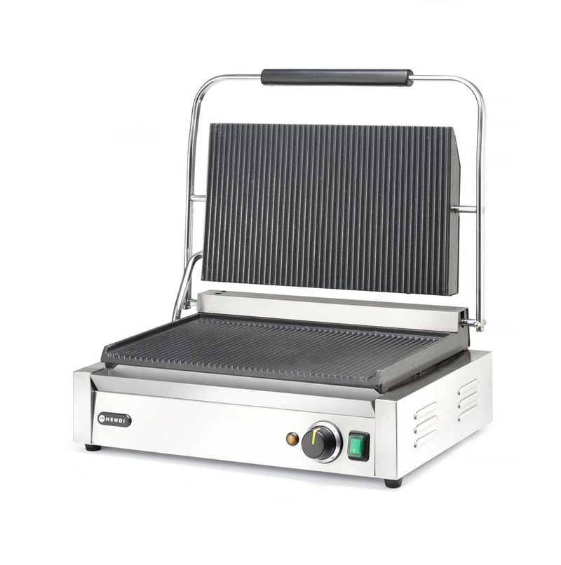 HENDI Kontaktgrill XL, Panini-, sandwich- & Kontaktgrill, Regelbar bis max. 300°C, 230V, 2700W, 548x