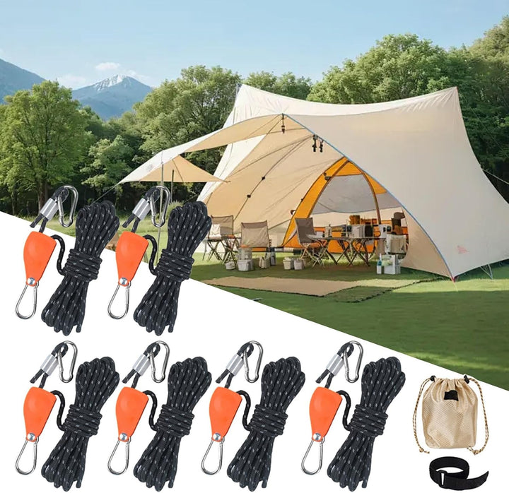 Ratschen-Zurrgurte, Seil-Ratschen-Zurrgurte - Reflektierende Camping-Ratschenschnur, Zeltschnur | Ve