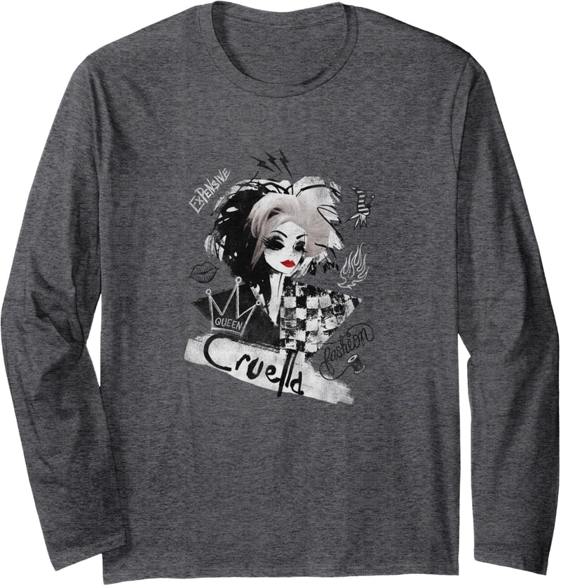 Disney Cruella Artsy Collage Langarmshirt