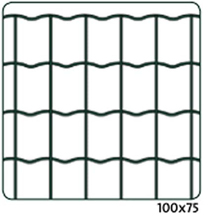 Garmix 25 Meter Maschendrahtzaun Gitterzaun Drahtzaun grün Höhe 60 cm Maschenweite 7,5 x 10 cm Garte