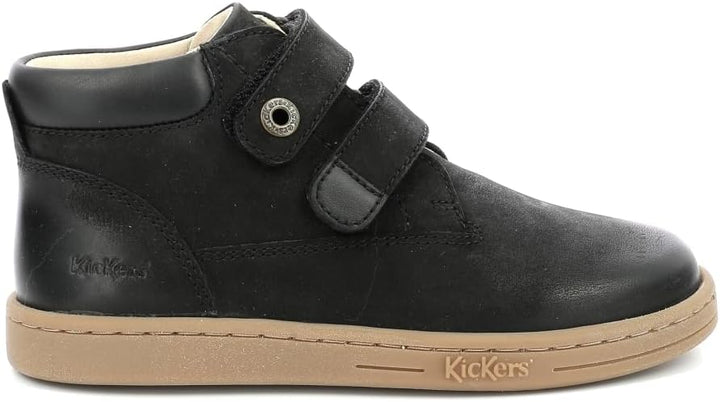 KICKERS Tackeasy Stiefelette , Jungen 19 EU Schwarz, 19 EU Schwarz