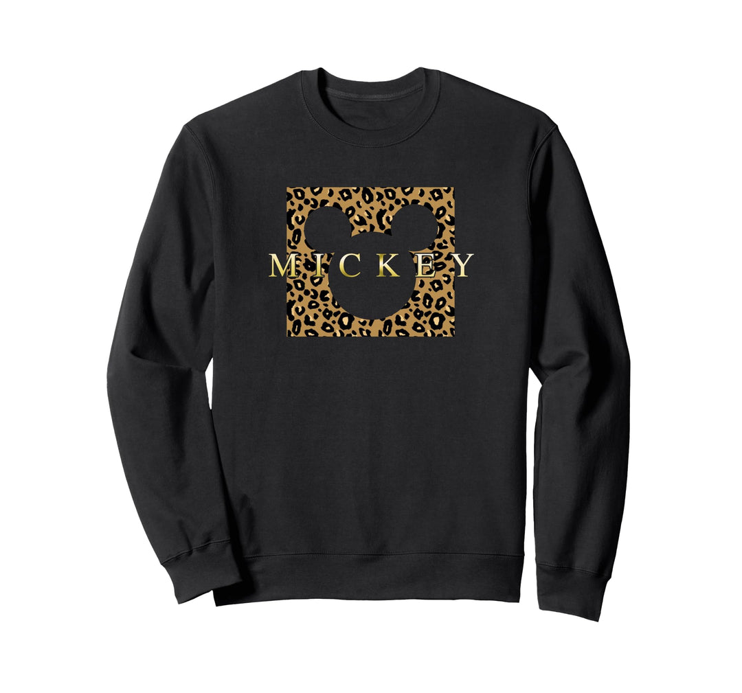 Disney Mickey Mouse Gold Cheetah Print Box Sweatshirt